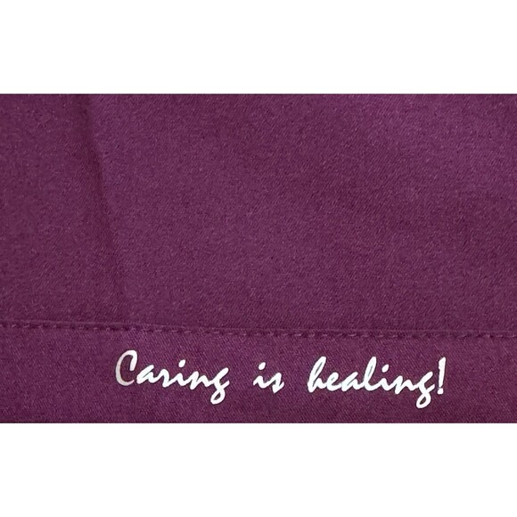 Healing‎ Hands Purple Label Jordan Triple Needle Mock-Wrap Scrub Top 2X Wine - Picture 9 of 9